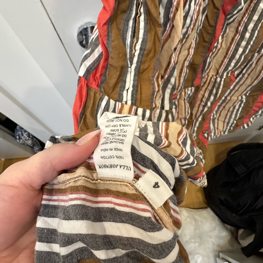 Ulla Johnson Tassel Stripe Midi Shirt Dress - Picture 3 of 3